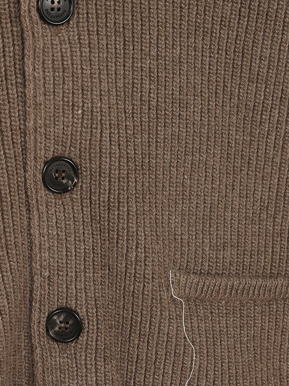 Ballantyne Vest met enkele rij knopen Bruin