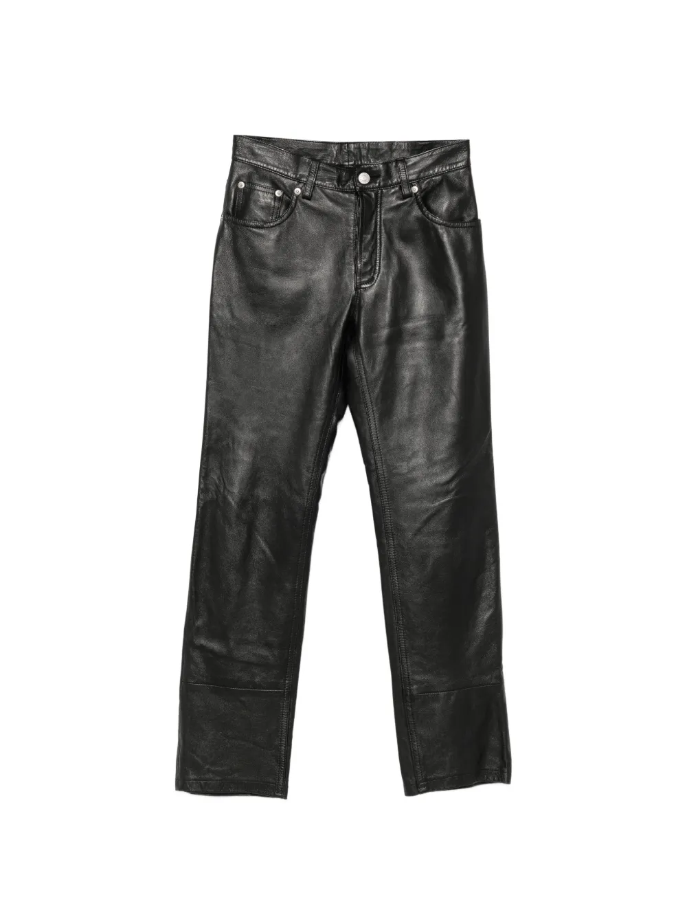 Helmut Lang Pre-Owned Pantaloni in pelle anni 2000 - Nero