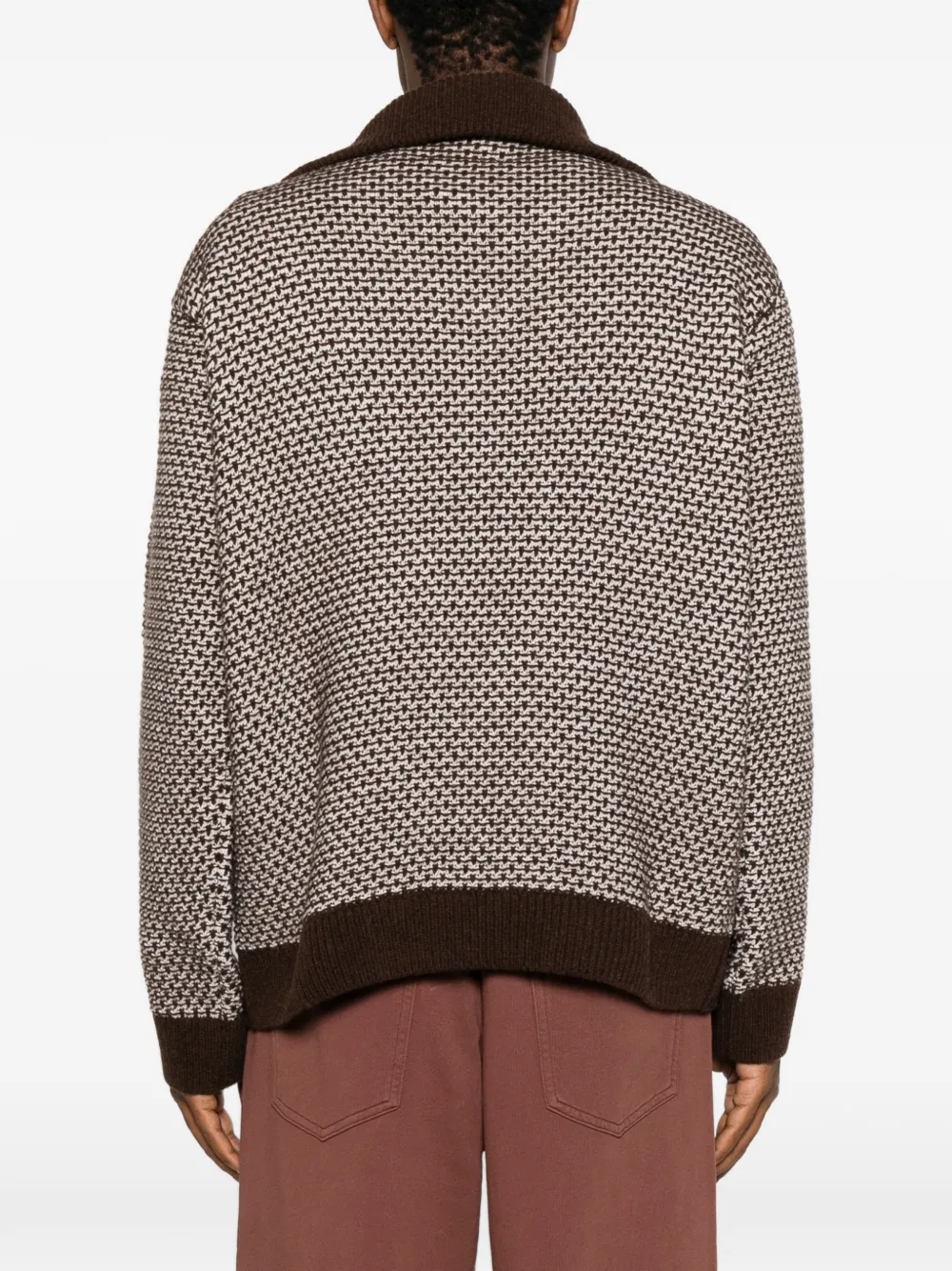 MM6 Maison Margiela Trui met kwartrits en patchwork Bruin