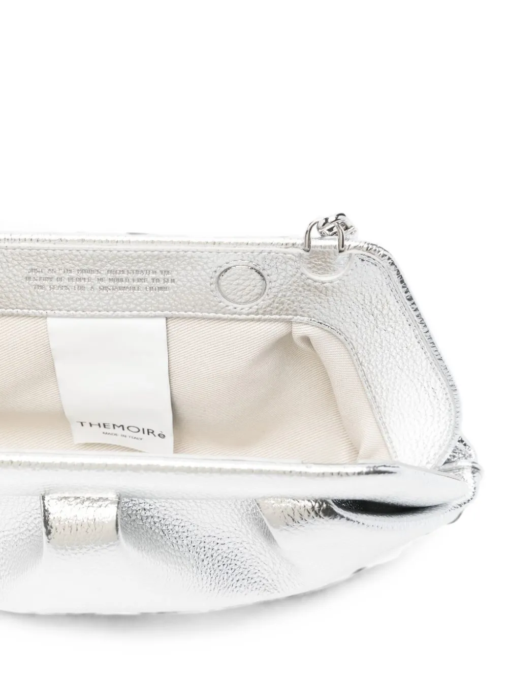 Themoirè Bios clutch Zilver