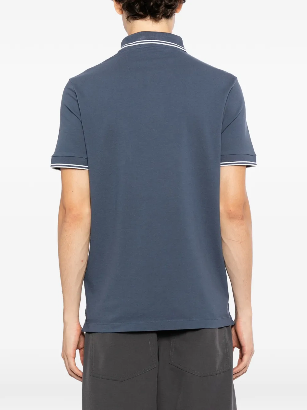 Stone Island Poloshirt met logopatch Blauw