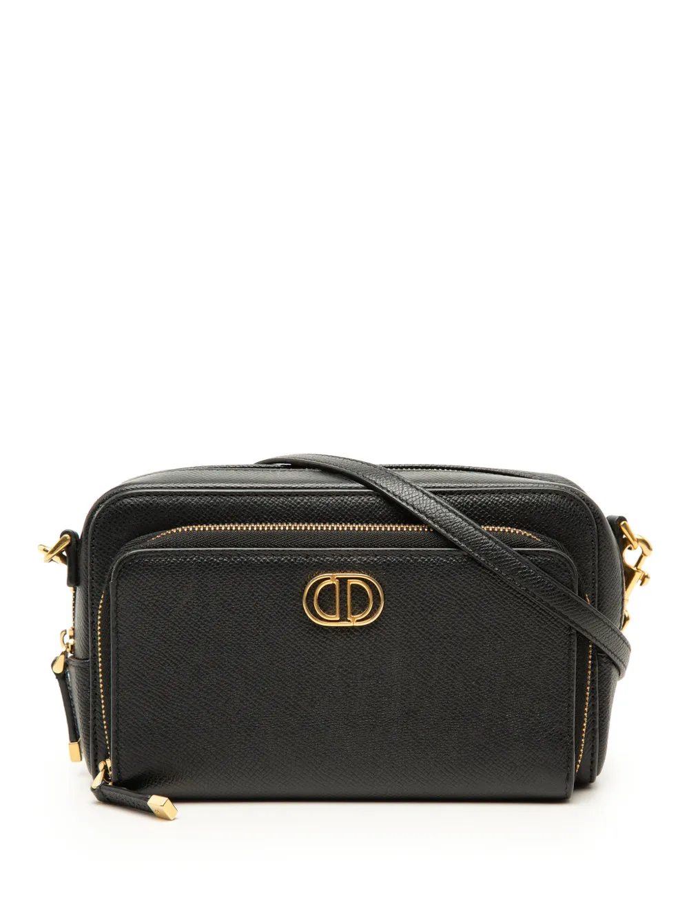 Christian Dior Pre-Owned 2022 Grained Calfskin Caro Double Pouch crossbody bag - Nero