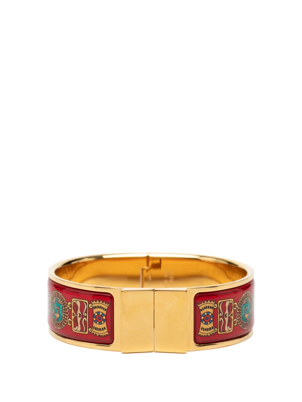 Hermès Pre-Owned 1994-2004 Wide Enamel Emaille Loquet Bracelet GM costume bracelet - Oro