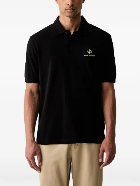 Armani Exchange logo-embroidered polo shirt