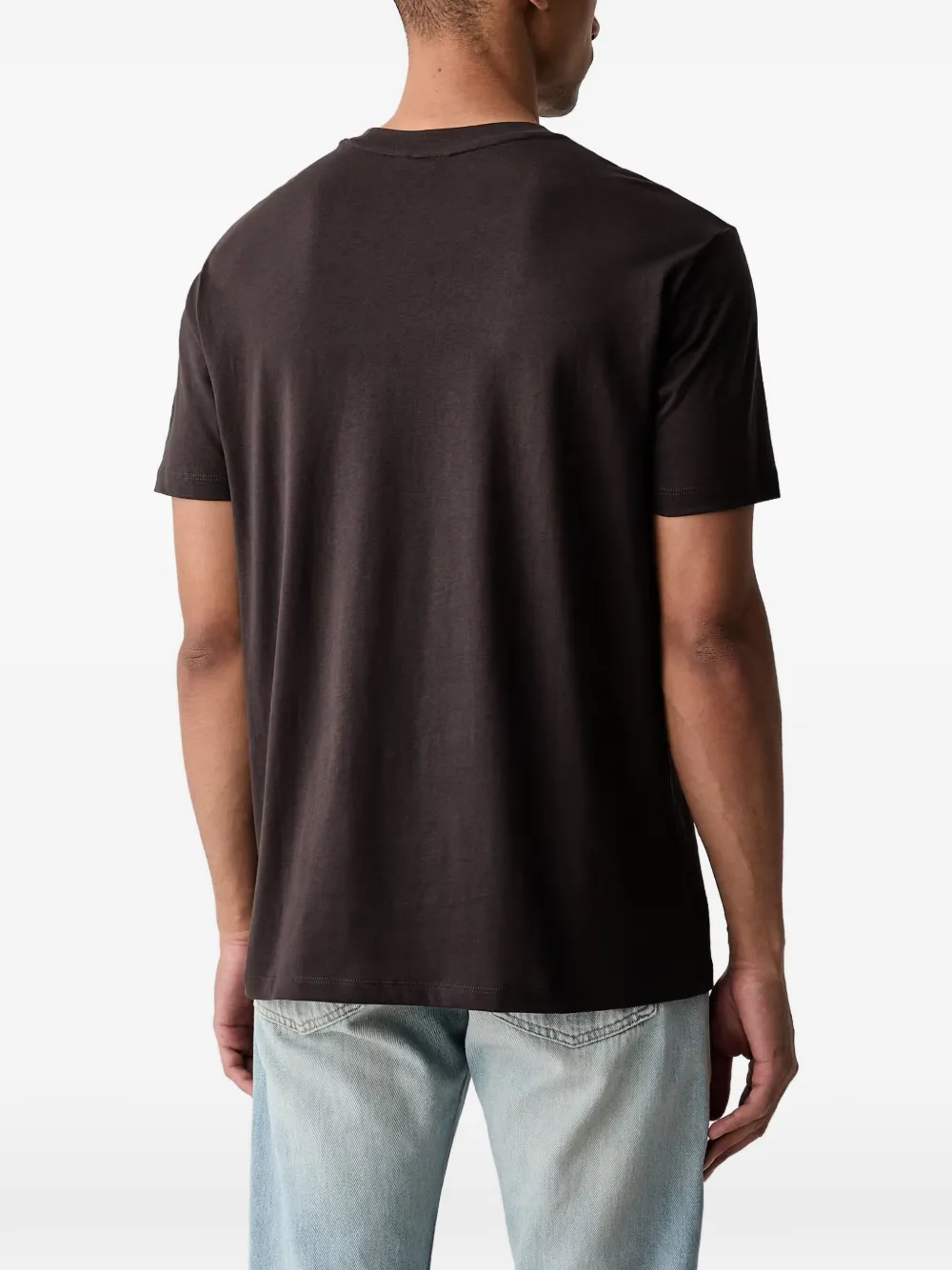 Armani Exchange T-shirt met logopatch Bruin