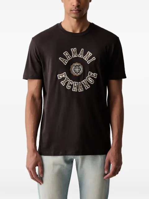 Armani Exchange logo-patch T-shirt
