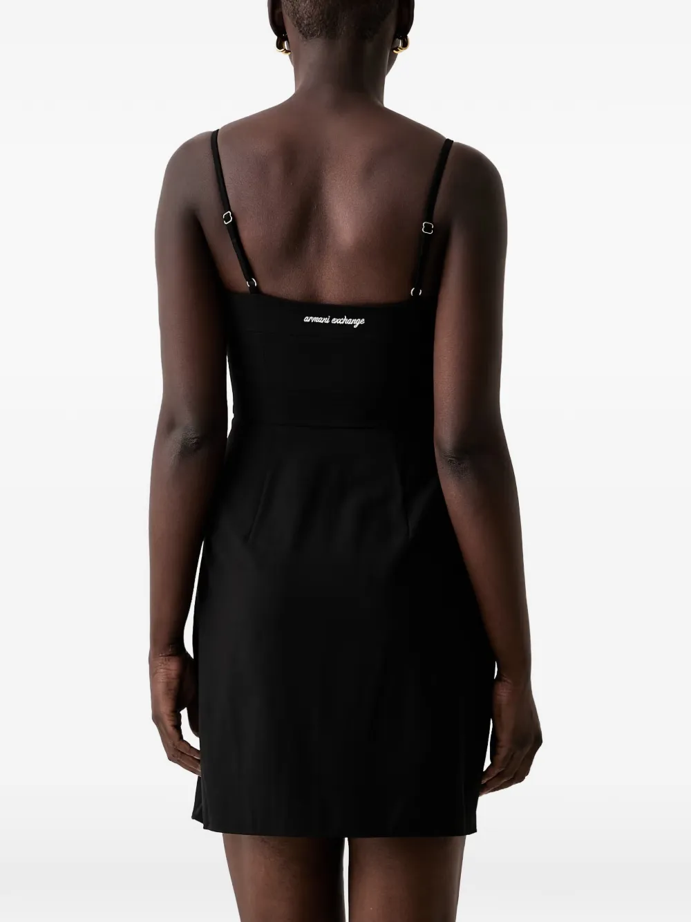 Armani Exchange Geplooide jurk met sweetheart hals Zwart