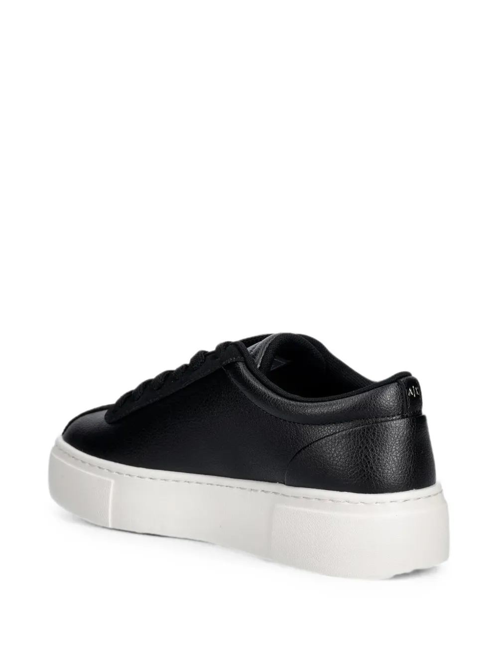 Armani Exchange logo-lettering chunky sneakers Zwart