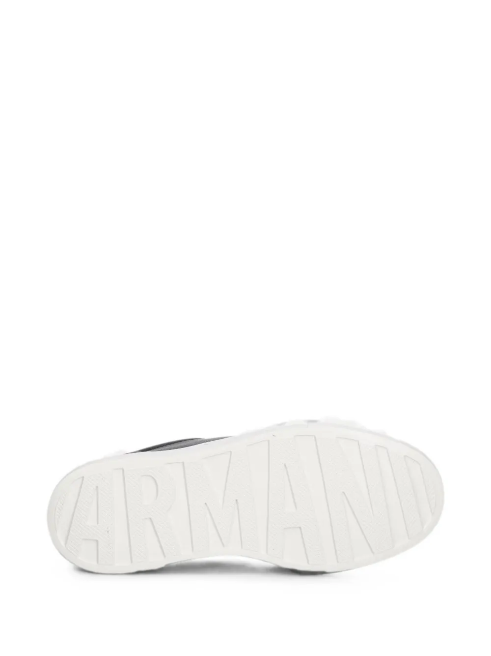 Armani Exchange logo-lettering chunky sneakers Zwart