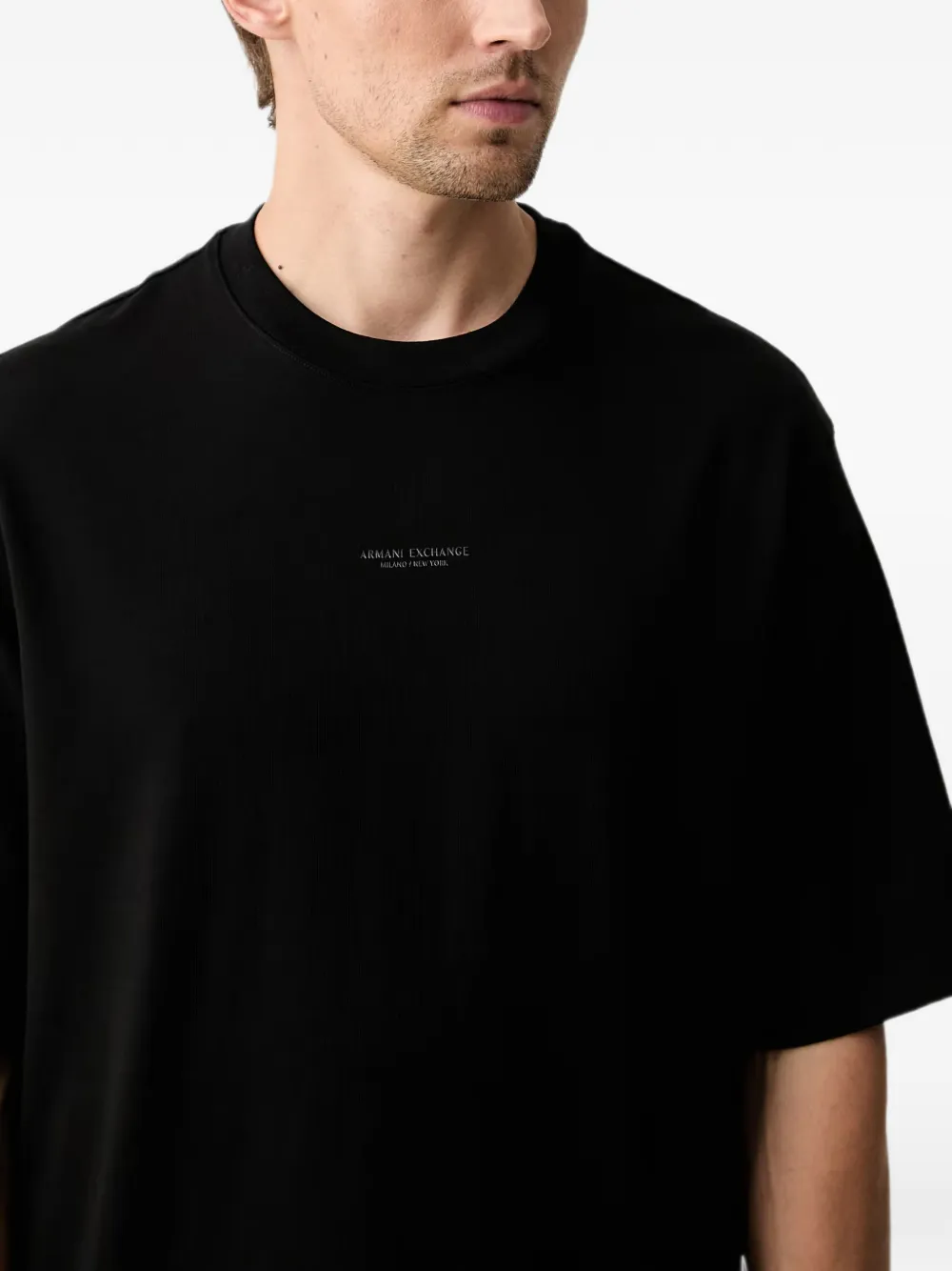 Armani Exchange T-shirt met logoprint Zwart