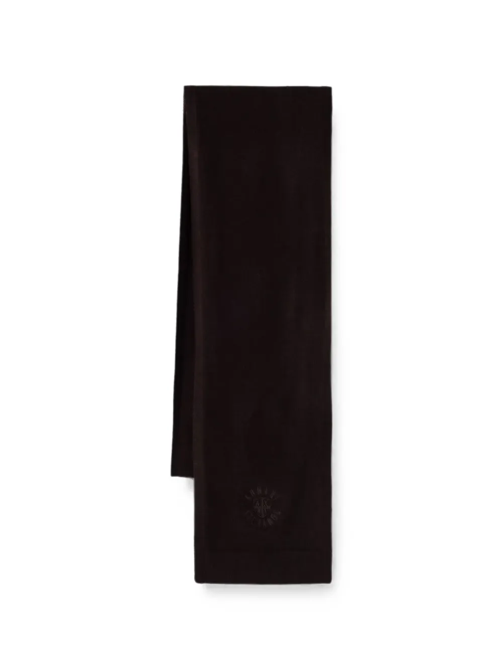 Armani Exchange logo-embroidered scarf - Braun