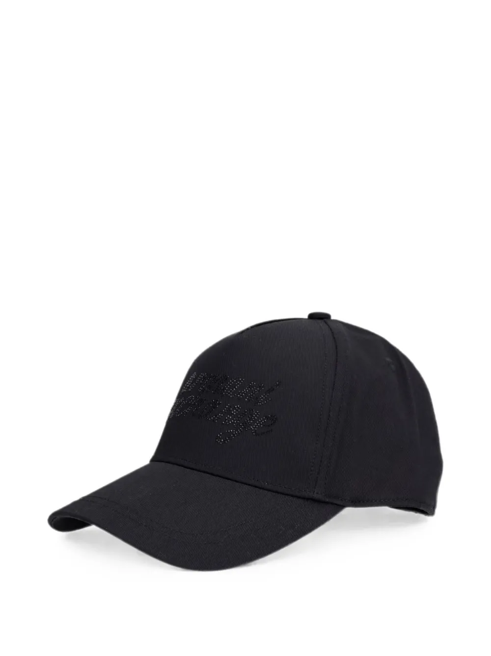 Armani Exchange Crystal-embellished Baseball Cap In Black