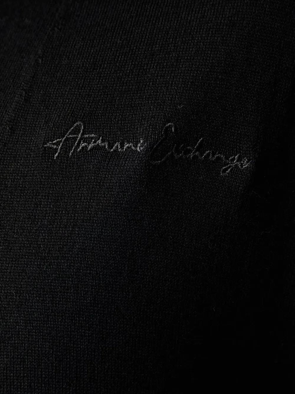 Armani Exchange Vest met geborduurd logo en V-hals Zwart