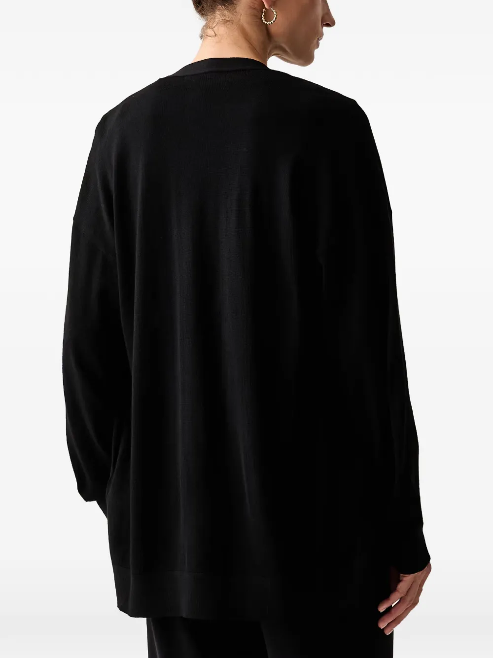 Armani Exchange Vest met geborduurd logo en V-hals Zwart