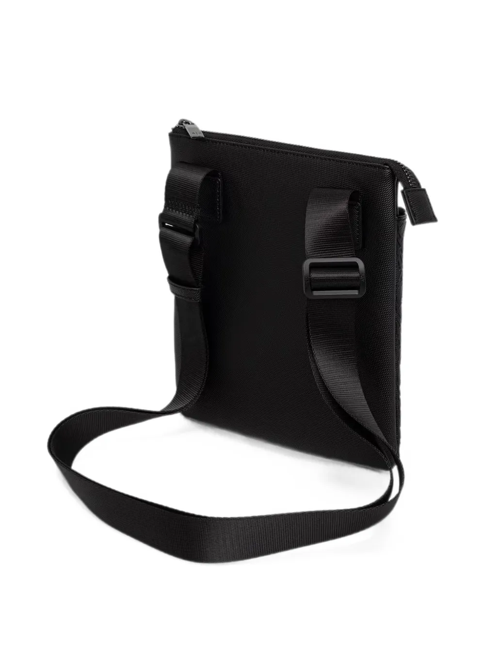 Armani Exchange Messengertas met monogram-patroon en logo-patch Zwart