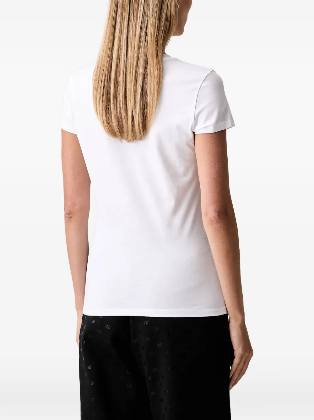 Armani Exchange T-shirt verfraaid met logo Wit