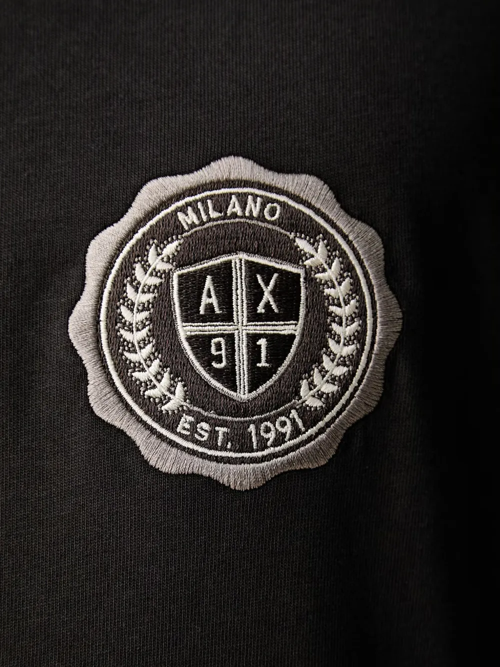 Armani Exchange Katoenen T-shirt met lange mouwen Grijs