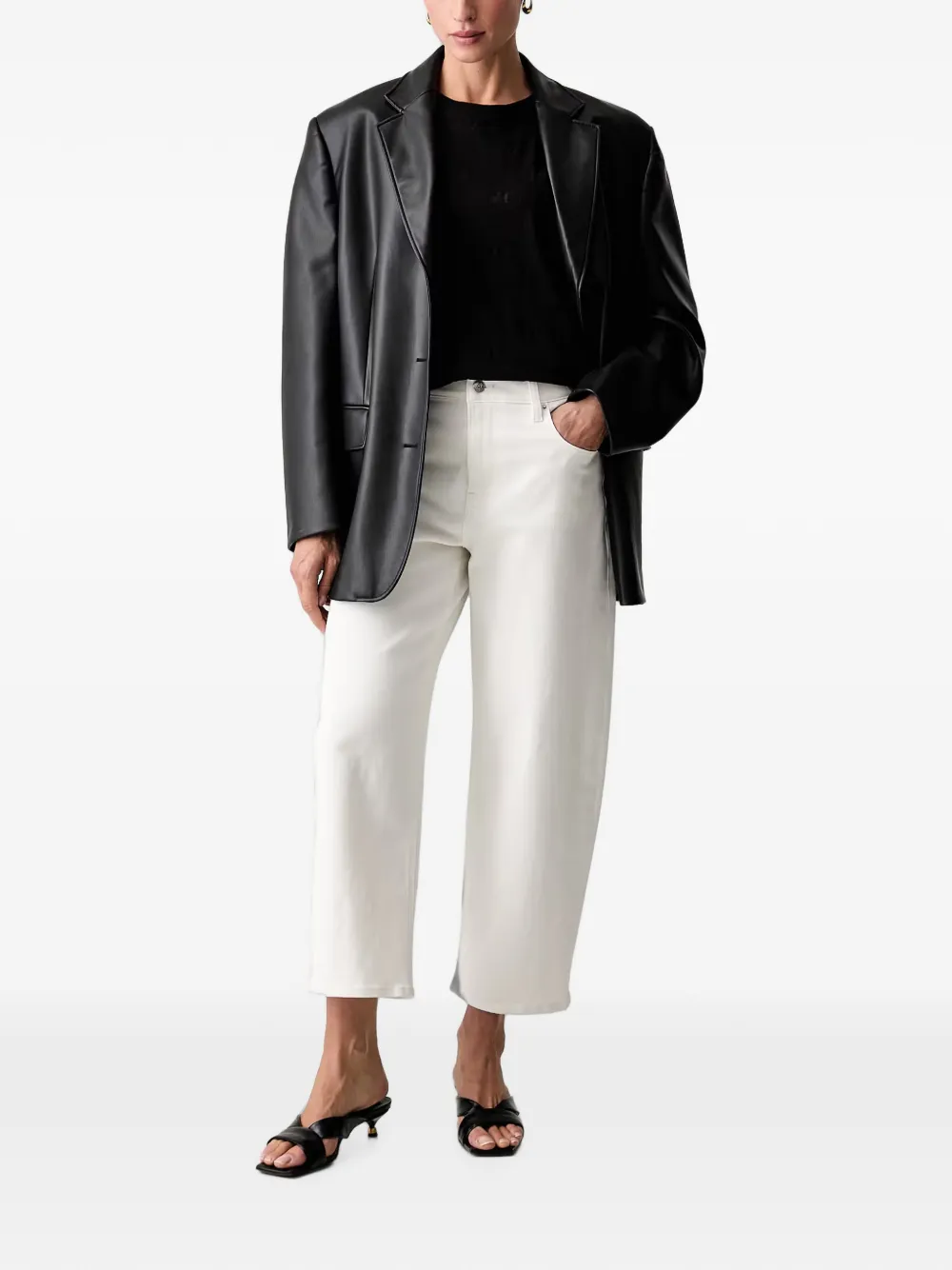 Armani Exchange T-shirt met devoré-effect Zwart