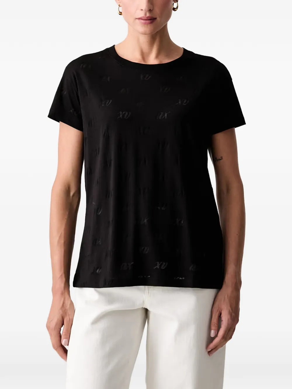Armani Exchange devoré-effect T-shirt - Nero