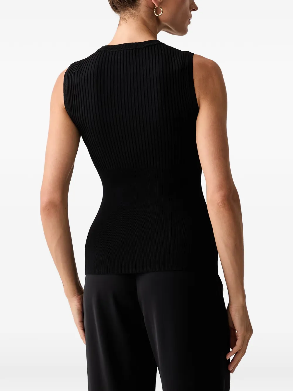 Armani Exchange Tanktop met geborduurd logo Zwart