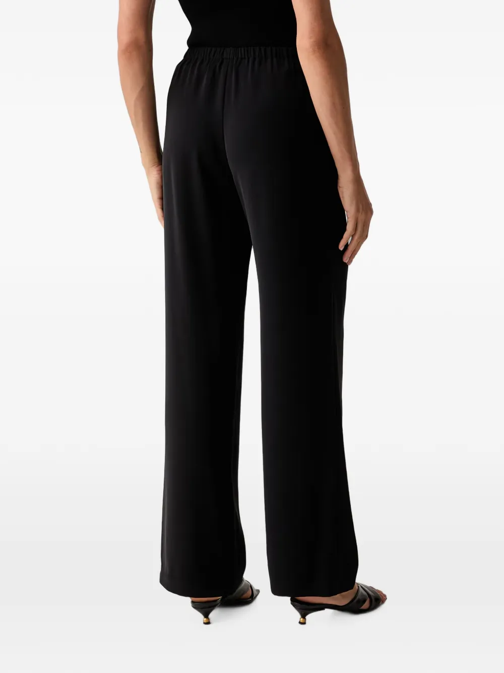 Armani Exchange Trainingsbroek met elastische taille en geborduurd logo Zwart