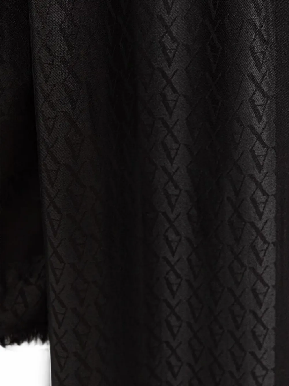 Armani Exchange Sjaal met franje Zwart