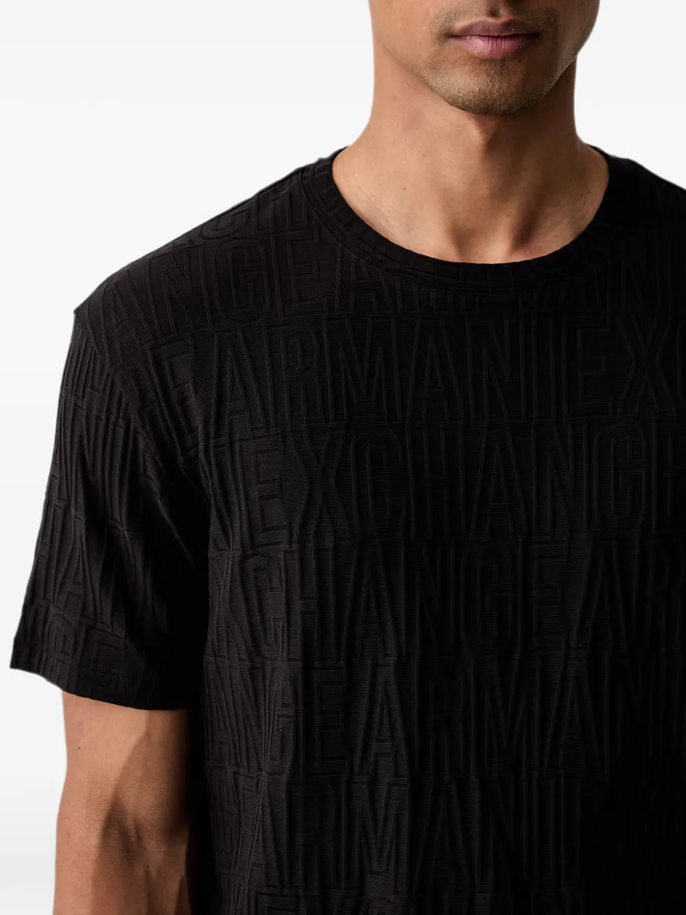 Armani Exchange Katoenen T-shirt Zwart