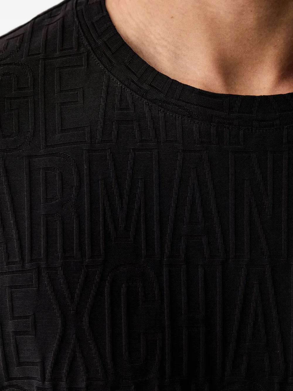 Armani Exchange Katoenen T-shirt Zwart