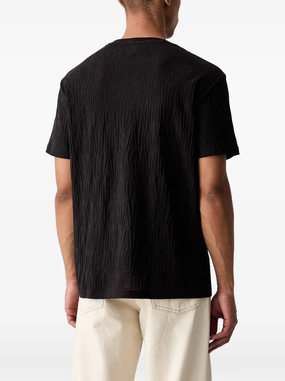Armani Exchange Katoenen T-shirt Zwart