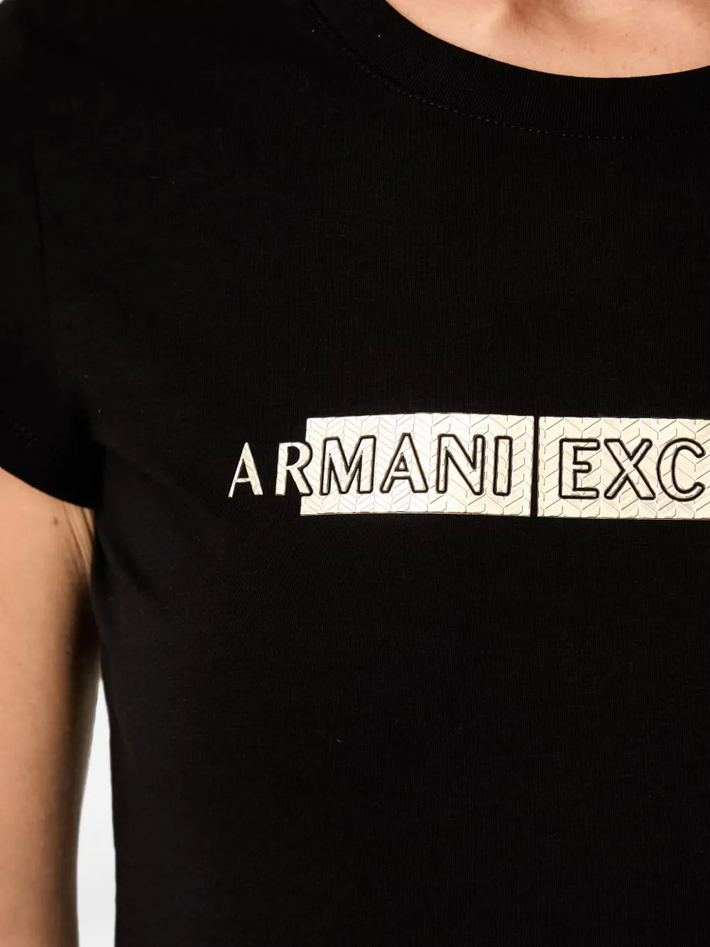 Armani Exchange T-shirt met logoprint Zwart