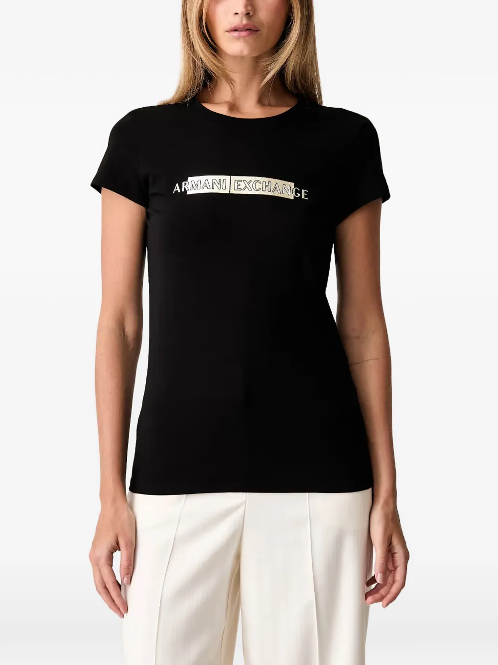 Armani Exchange logo-print T-shirt - Nero