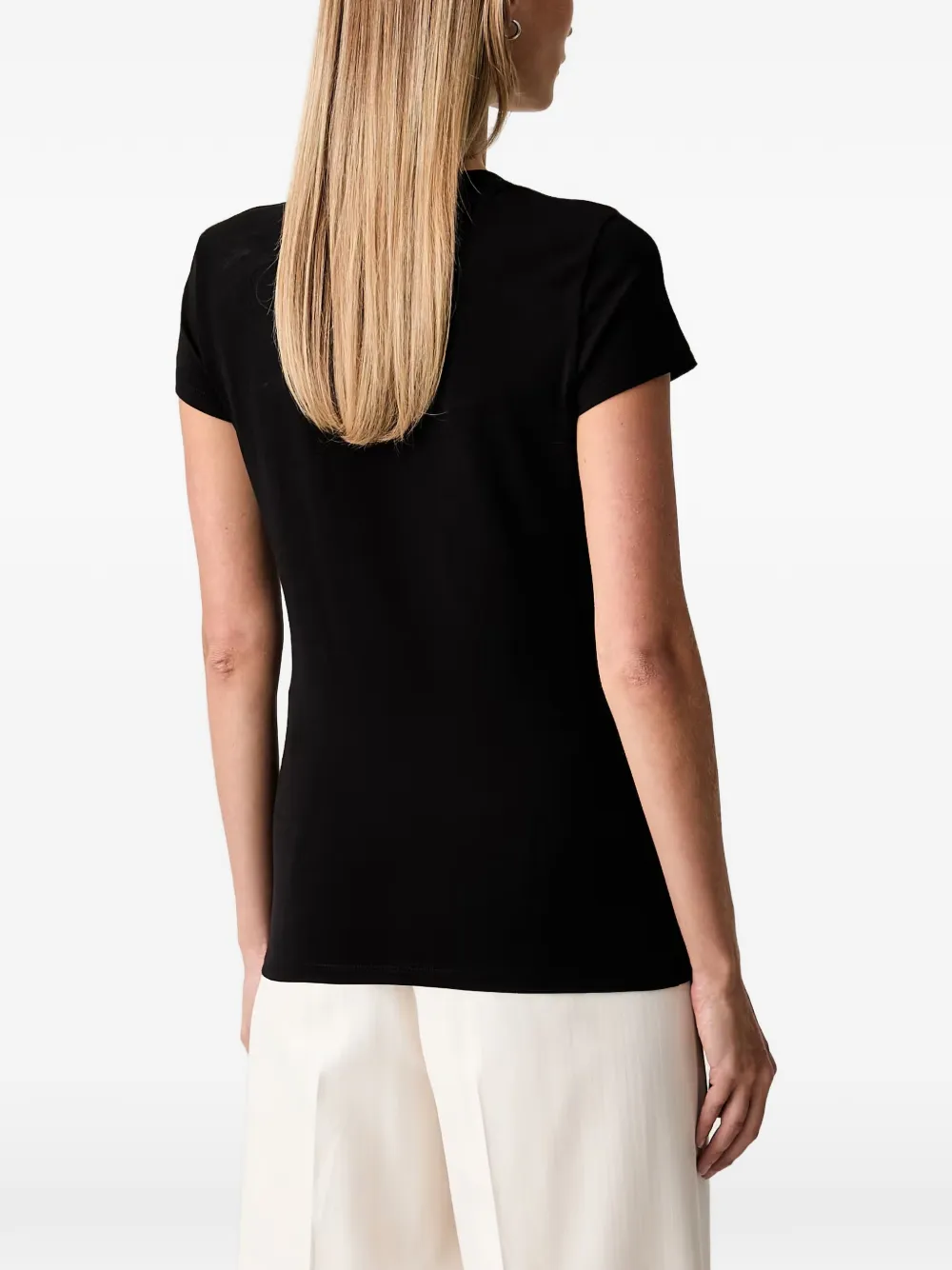 Armani Exchange T-shirt met logoprint Zwart