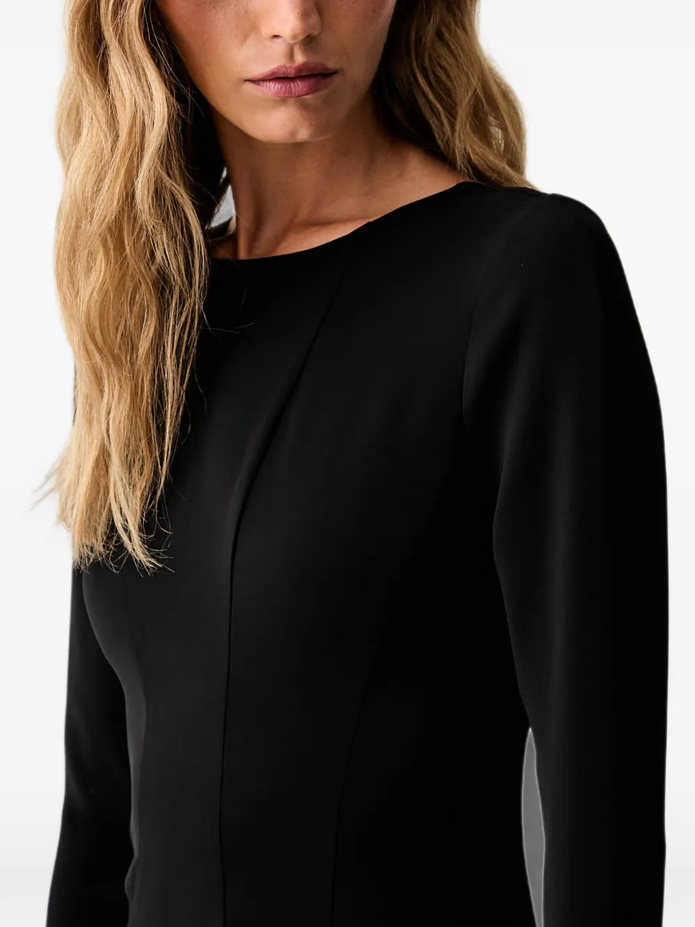Armani Exchange Midi-jurk met lange mouwen Zwart