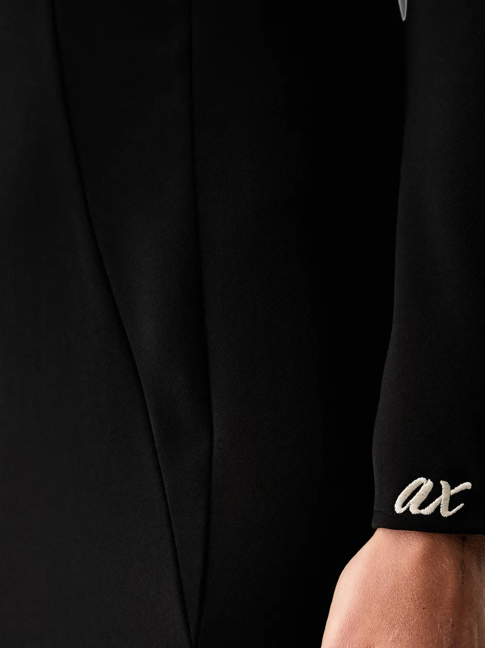 Armani Exchange Midi-jurk met lange mouwen Zwart