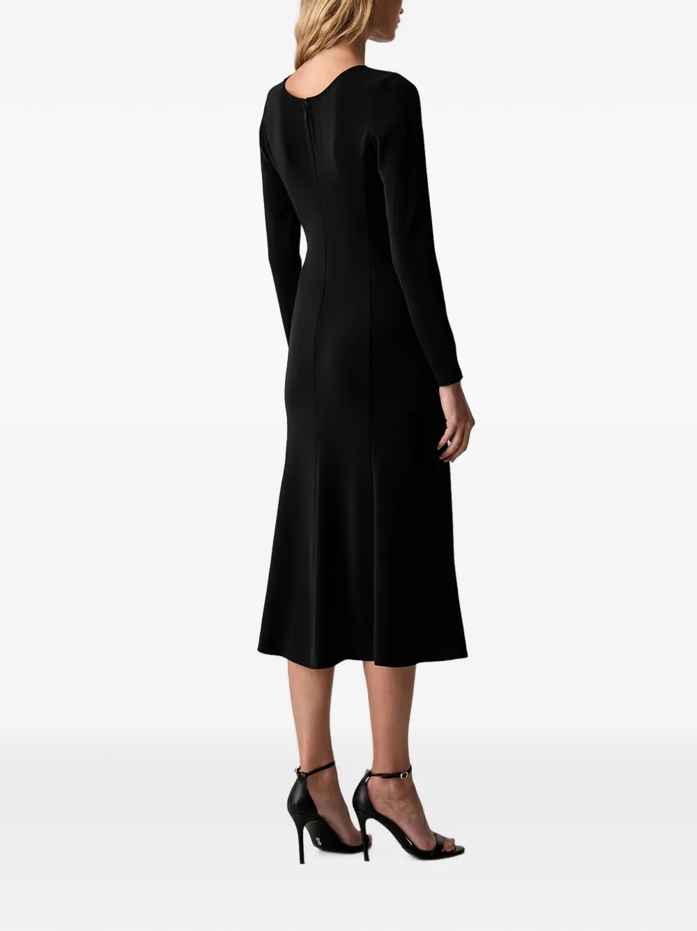 Armani Exchange Midi-jurk met lange mouwen Zwart