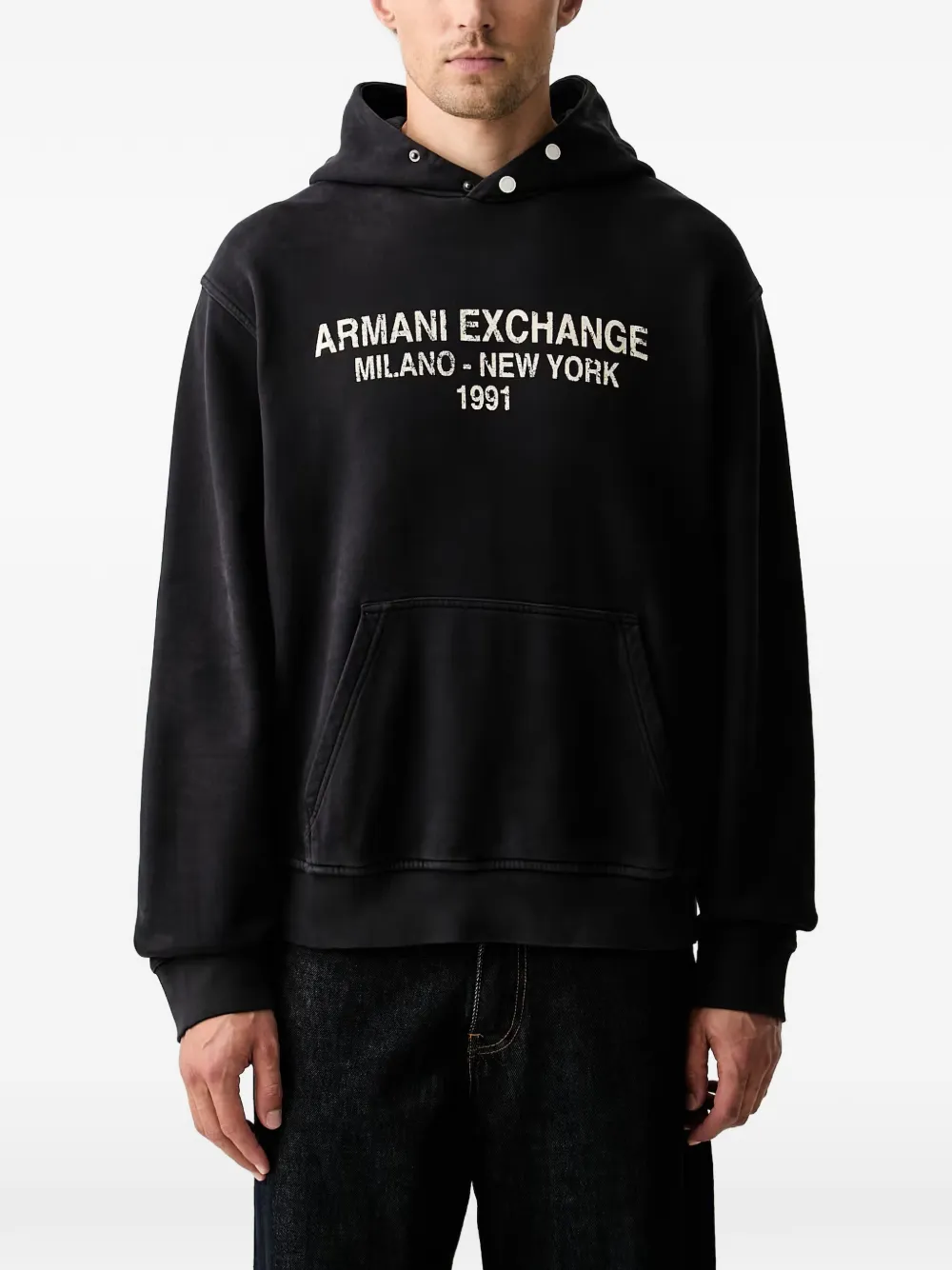 Armani Exchange logo印花连帽衫 | 蓝色 | Image 1