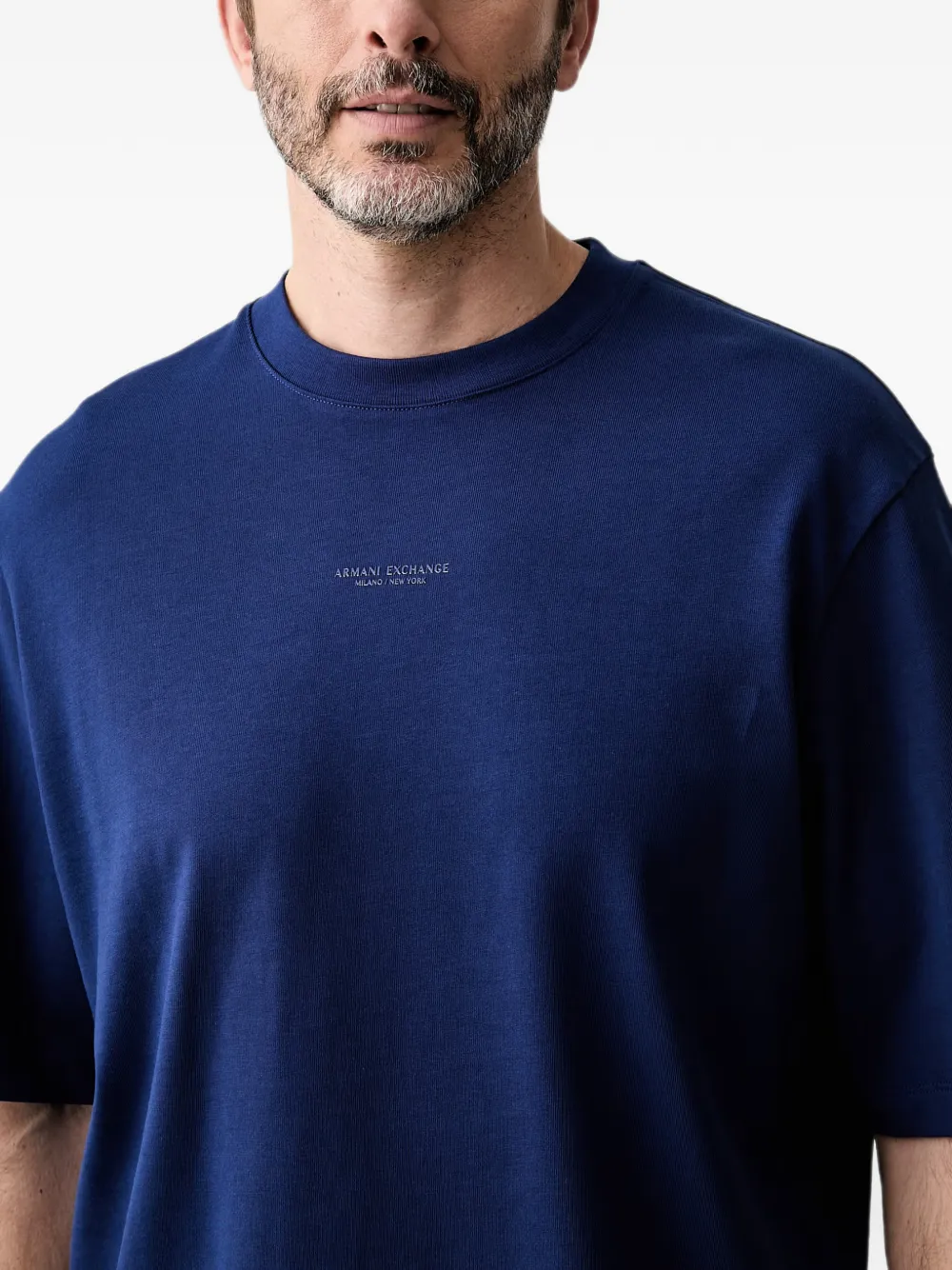 Armani Exchange T-shirt met logoprint Blauw