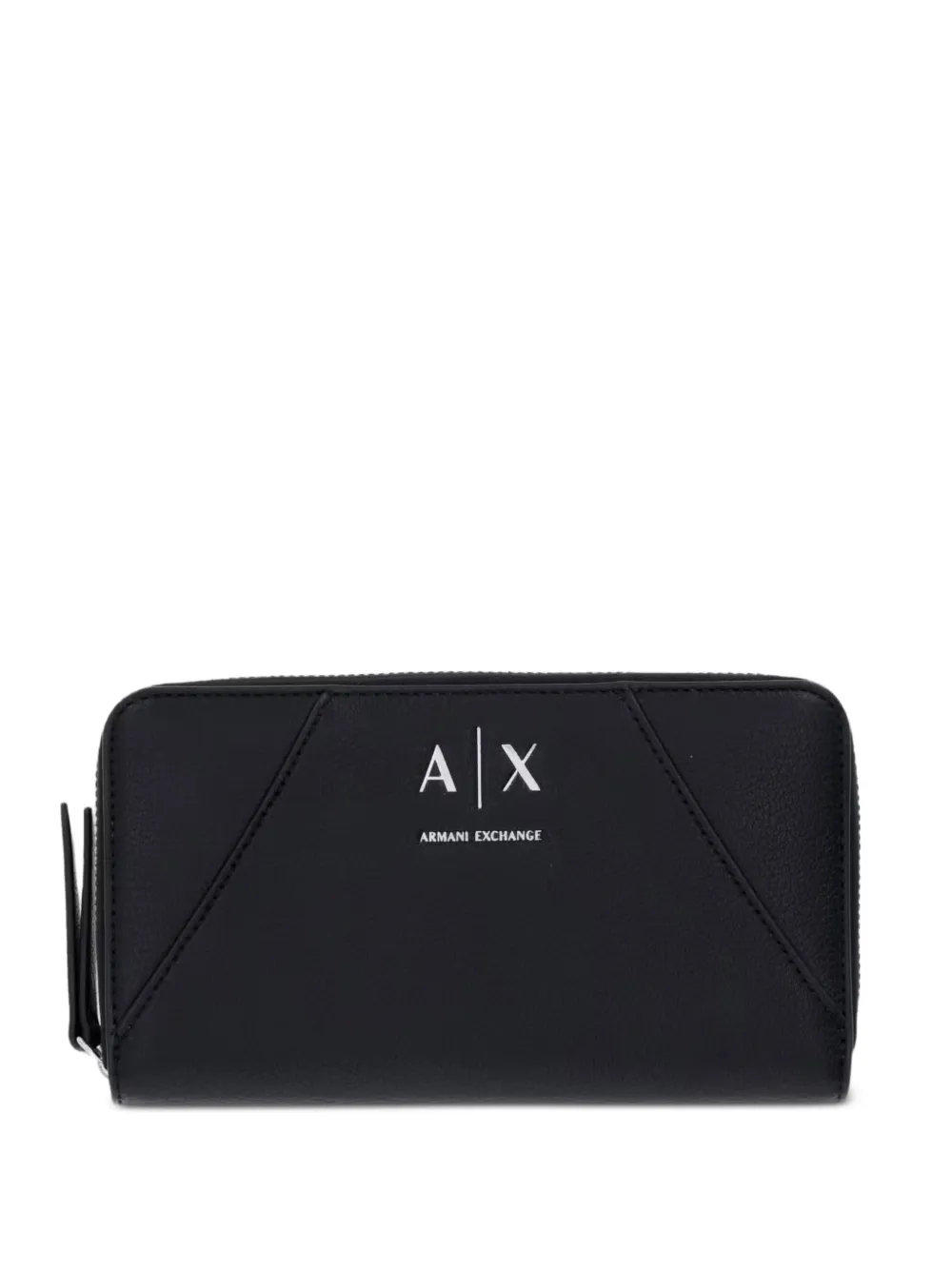 Armani Exchange logo-print zip-around wallet - Nero