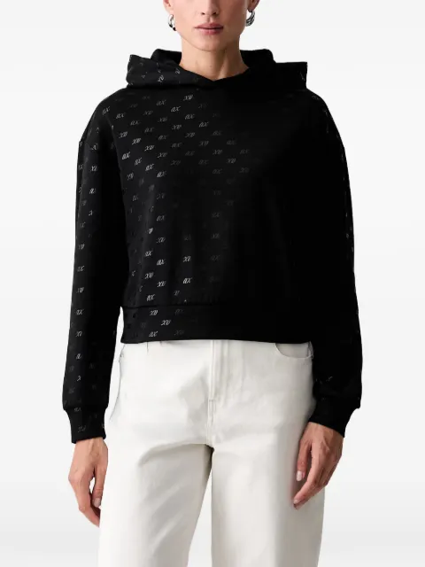 Armani Exchange monogram-pattern hoodie