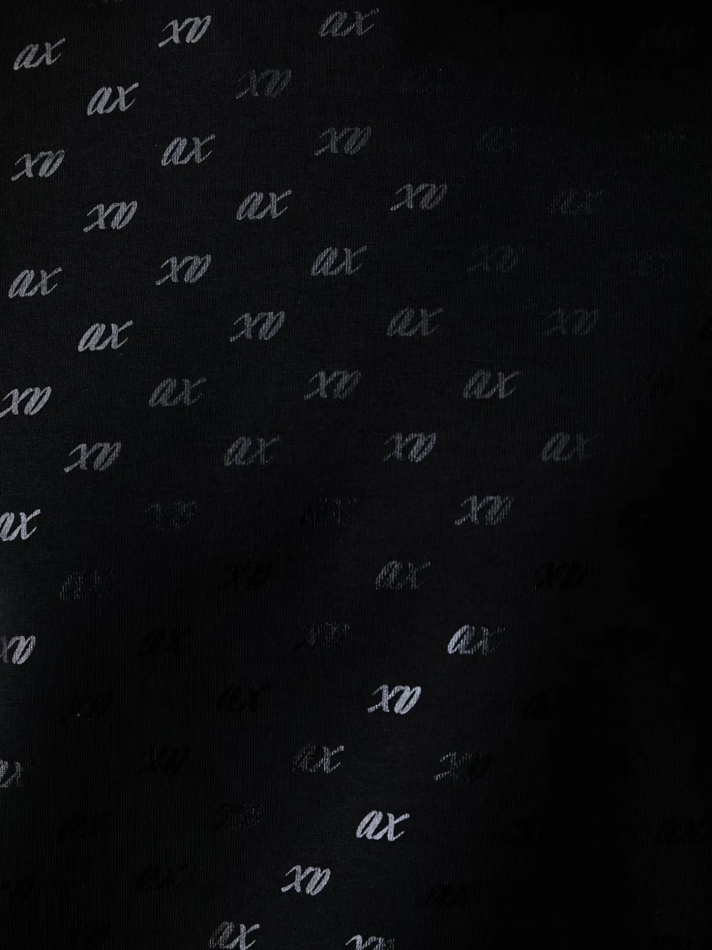 Armani Exchange Hoodie met monogram-print Zwart