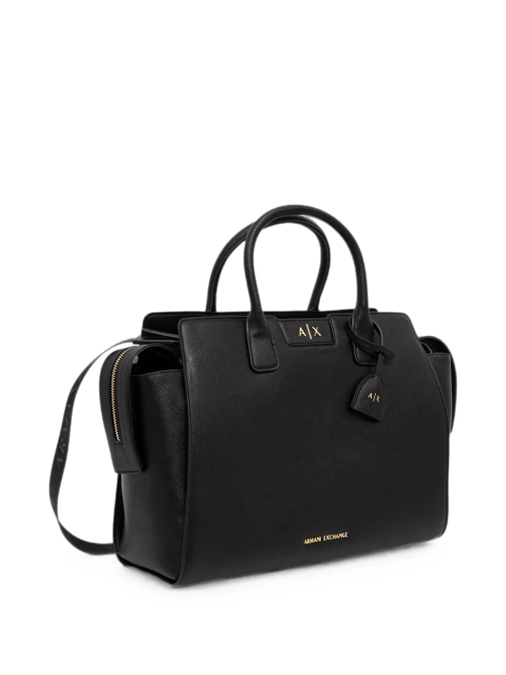 Armani Exchange Shopper met logo Zwart