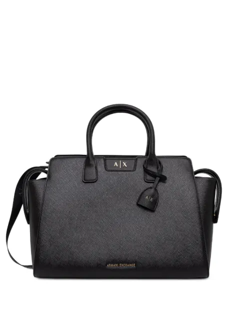 Armani Exchange tote con detalle del logo