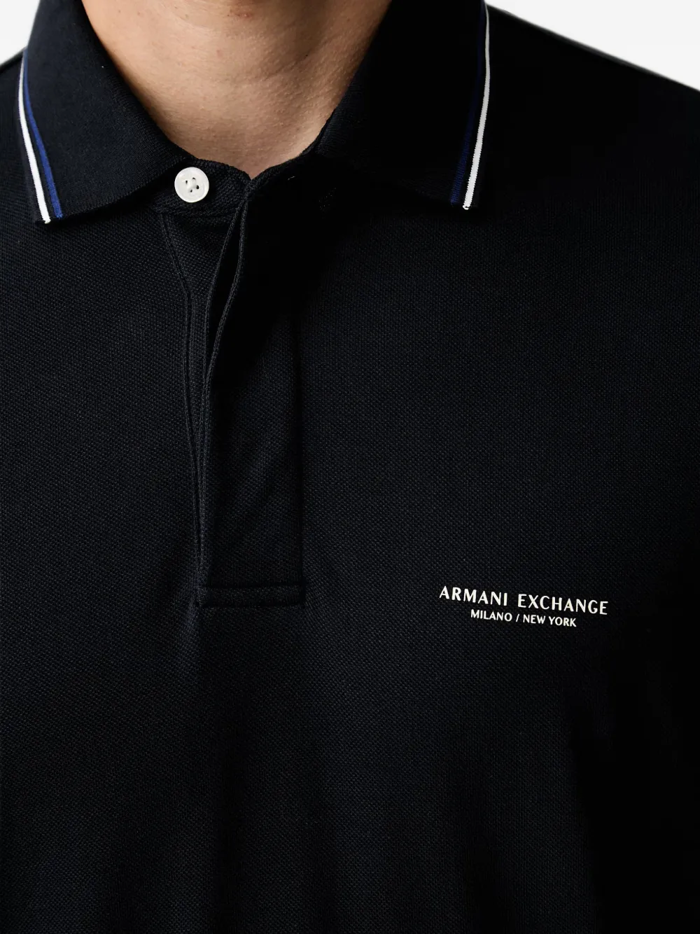 Armani Exchange Poloshirt met logoprint Blauw