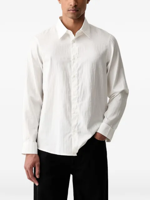 Armani Exchange t-shirt longues manches à logo en jacquard