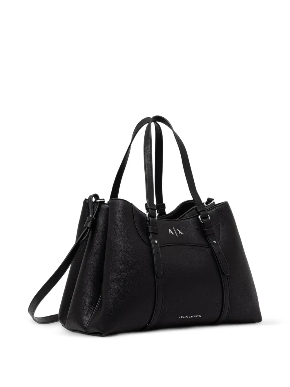 Armani Exchange Shopper met logo Zwart