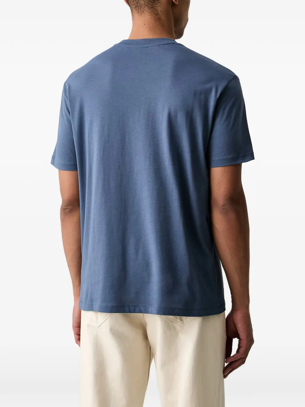 Armani Exchange T-shirt met geborduurd logo Blauw