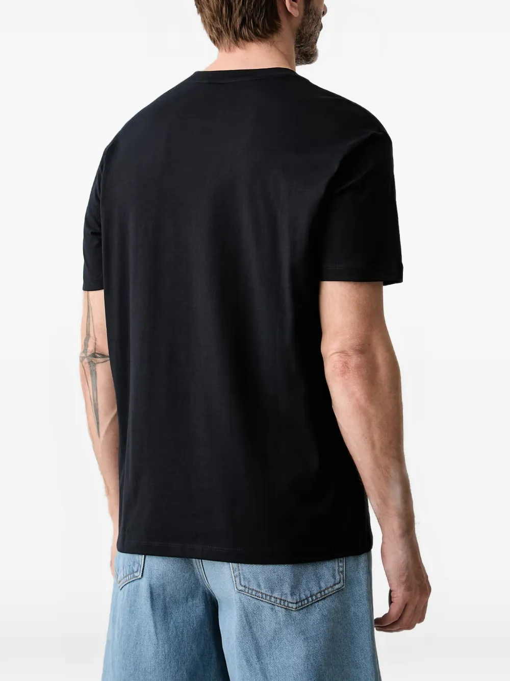 Armani Exchange T-shirt met logo-reliëf Blauw