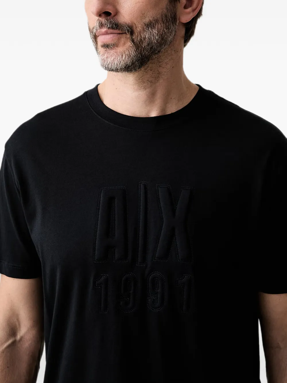 Armani Exchange T-shirt met logo-reliëf Blauw