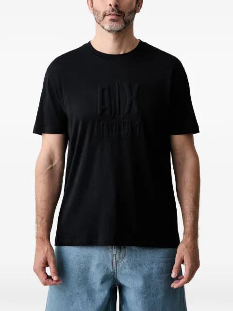 Armani Exchange camiseta de algodón con logo en relieve