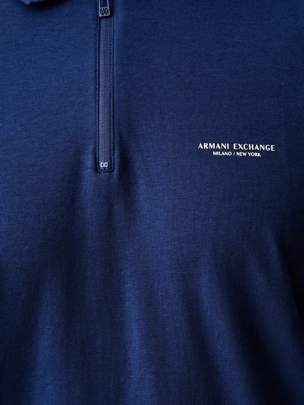 Armani Exchange Poloshirt met rits Blauw